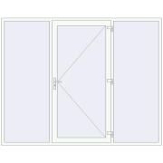 Вхідні двері 2740x2180 мм REHAU Euro-Design 60 GOLDEN OAK ззовні