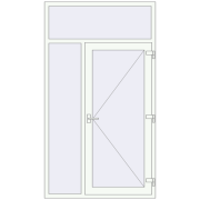REHAU Brillant-Design 1300x2300 мм Білий (RAL 9016) з двох сторін REHAU Brillant-Design 1300x2300 мм Білий (RAL 9016) з двох сторін