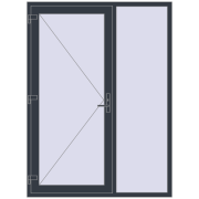 Вхідні двері 1560x2100 мм REHAU Euro-Design 60 ANTHRACITE_GREY_STRUKTURAL ззовні Вхідні двері 1560x2100 мм REHAU Euro-Design 60 ANTHRACITE_GREY_STRUKTURAL ззовні