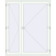 Вхідні двері 1800x2200 мм REHAU Brillant-Design BLACK_BROWN ззовні Вхідні двері 1800x2200 мм REHAU Brillant-Design BLACK_BROWN ззовні