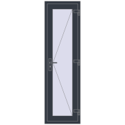 REHAU Euro-Design 60 580x1990 мм ANTHRACITE_GREY_STRUKTURAL ззовні