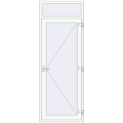 REHAU Euro-Design 60 890x2430 мм Білий (RAL 9016) з двох сторін