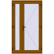 Вхідні двері 1200x2100 мм REHAU Brillant-Design GOLDEN OAK ззовні Вхідні двері 1200x2100 мм REHAU Brillant-Design GOLDEN OAK ззовні