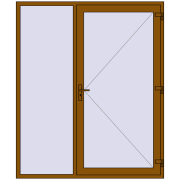 REHAU Euro-Design 60 1840x2200 мм GOLDEN OAK з двох сторін