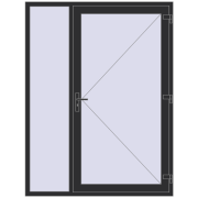 REHAU SYNEGO 1600x2100 мм ANTHRACITE_GREY_GLATT з двох сторін REHAU SYNEGO 1600x2100 мм ANTHRACITE_GREY_GLATT з двох сторін