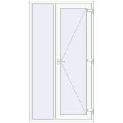 REHAU Euro-Design 60 1160x2180 мм Білий (RAL 9016) з двох сторін