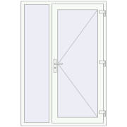 REHAU Brillant-Design 1300x1900 мм Білий (RAL 9016) з двох сторін