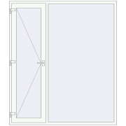 REHAU Euro-Design 60 2000x2300 мм Білий (RAL 9016) з двох сторін