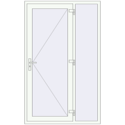 Вхідні двері 1300x2100 мм REHAU Euro-Design 60 Білий (RAL 9016) з двох сторін