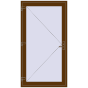REHAU Euro-Design 60 1100x2040 мм WALNUT ззовні