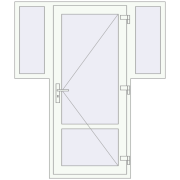 REHAU Euro-Design 60 1570x1840 мм Білий (RAL 9016) з двох сторін