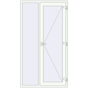 REHAU Euro-Design 60 1200x2200 мм Білий (RAL 9016) з двох сторін