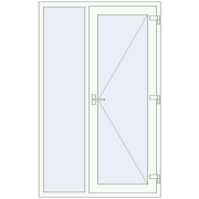 REHAU Euro-Design 60 1250x2000 мм Білий (RAL 9016) з двох сторін