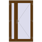 REHAU Brillant-Design 1200x2049 мм WALNUT з двох сторін