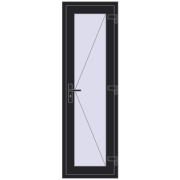 REHAU Euro-Design 60 600x1900 мм BLACK_ULTI-MATT з двох сторін