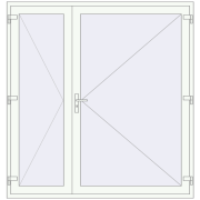 Вхідні двері 2000x2100 мм REHAU Euro-Design 60