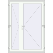 Вхідні двері 1500x2150 мм REHAU Euro-Design 60 GOLDEN OAK ззовні