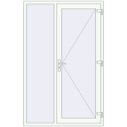 REHAU Brillant-Design 1360x2130 мм Білий (RAL 9016) з двох сторін