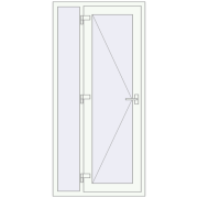 REHAU Euro-Design 60 950x1998 мм Білий (RAL 9016) з двох сторін