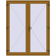 REHAU Euro-Design 60 1800x2280 мм LIGHT_OAK з двох сторін