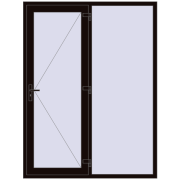 REHAU Brillant-Design 1650x2180 мм BLACK_BROWN з двох сторін