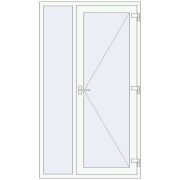 REHAU Brillant-Design 1200x2100 мм Білий (RAL 9016) з двох сторін