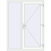 REHAU Brillant-Design 1400x1900 мм Білий (RAL 9016) з двох сторін
