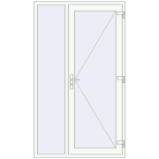 REHAU Brillant-Design 1270x2170 мм Білий (RAL 9016) з двох сторін