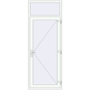 REHAU Brillant-Design 950x2520 мм Білий (RAL 9016) з двох сторін