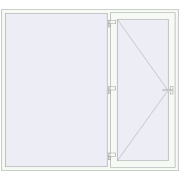 REHAU Brillant-Design 2300x2100 мм Білий (RAL 9016) з двох сторін REHAU Brillant-Design 2300x2100 мм Білий (RAL 9016) з двох сторін