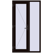 REHAU Euro-Design 60 1100x2005 мм BLACK_BROWN з двох сторін REHAU Euro-Design 60 1100x2005 мм BLACK_BROWN з двох сторін
