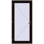 REHAU Euro-Design 60 1000x2100 мм BLACK_BROWN з двох сторін