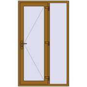 REHAU Euro-Design 60 1220x2050 мм LIGHT_OAK з двох сторін REHAU Euro-Design 60 1220x2050 мм LIGHT_OAK з двох сторін