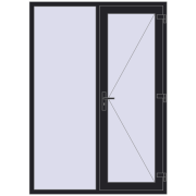 REHAU SYNEGO 1500x2100 мм BLACK_ULTI-MATT з двох сторін