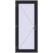 REHAU SYNEGO 900x2100 мм BLACK_ULTI-MATT з двох сторін