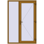 REHAU Euro-Design 60 1400x2100 мм LIGHT_OAK з двох сторін REHAU Euro-Design 60 1400x2100 мм LIGHT_OAK з двох сторін