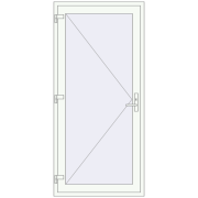 REHAU SYNEGO 1000x2150 мм Білий (RAL 9016) з двох сторін