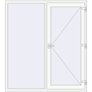 REHAU Brillant-Design 1800x2000 мм Білий (RAL 9016) з двох сторін