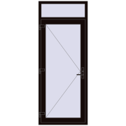 Вхідні двері 900x2270 мм REHAU Euro-Design 60 BLACK_BROWN з двох сторін