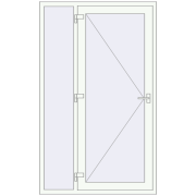 REHAU Brillant-Design 1300x2100 мм Білий (RAL 9016) з двох сторін