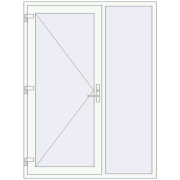 REHAU Euro-Design 60 1500x2000 мм Білий (RAL 9016) з двох сторін