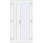 REHAU Euro-Design 60 1100x2150 мм Білий (RAL 9016) з двох сторін