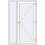REHAU Euro-Design 60 1300x2050 мм Білий (RAL 9016) з двох сторін