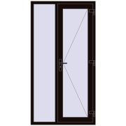 REHAU Brillant-Design 1100x2100 мм BLACK_BROWN з двох сторін
