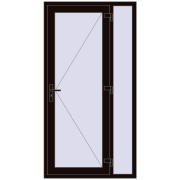 Вхідні двері 1100x2100 мм REHAU SYNEGO BLACK_BROWN з двох сторін