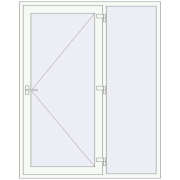 REHAU Brillant-Design 1600x2000 мм Білий (RAL 9016) з двох сторін