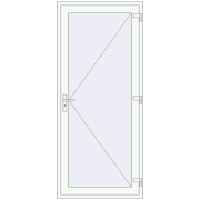 REHAU Euro-Design 60 960x2270 мм Білий (RAL 9016) з двох сторін