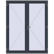 REHAU Euro-Design 60 1800x2280 мм ANTHRACITE_GREY_STRUKTURAL з двох сторін