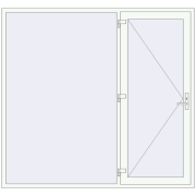 REHAU Brillant-Design 2300x2150 мм Білий (RAL 9016) з двох сторін REHAU Brillant-Design 2300x2150 мм Білий (RAL 9016) з двох сторін