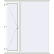 REHAU Euro-Design 60 2000x2300 мм Білий (RAL 9016) з двох сторін